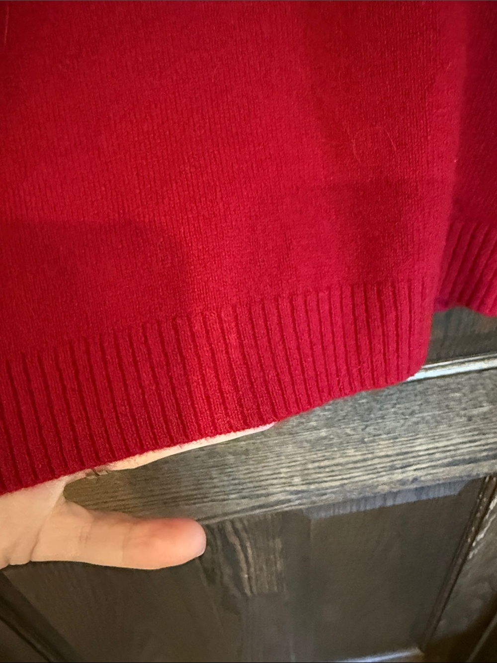 L.L. Bean Red Cashmere Crewneck Sweater Size Small - Picture 6 of 8